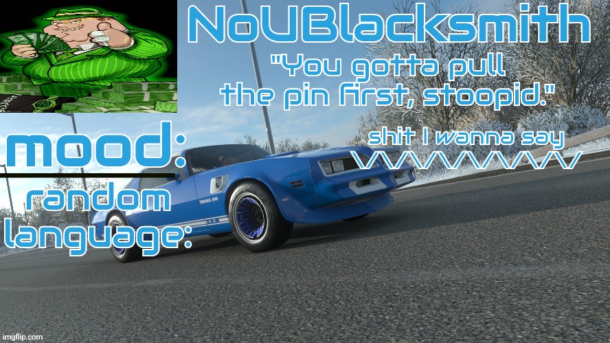 NoUBlacksmith's FH4 Trans Am temp Blank Meme Template