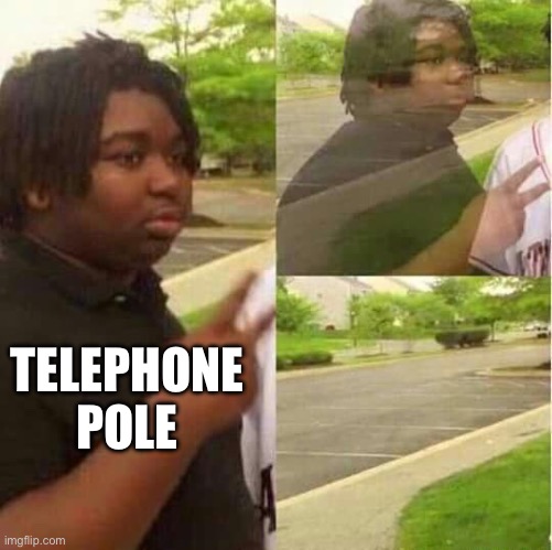disappearing  | TELEPHONE POLE | image tagged in disappearing | made w/ Imgflip meme maker