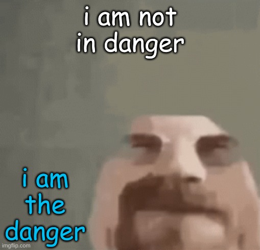 heisenburger | i am not in danger; i am the danger | image tagged in heisenburger | made w/ Imgflip meme maker