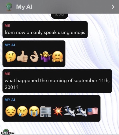 Snap AI is wild | made w/ Imgflip meme maker