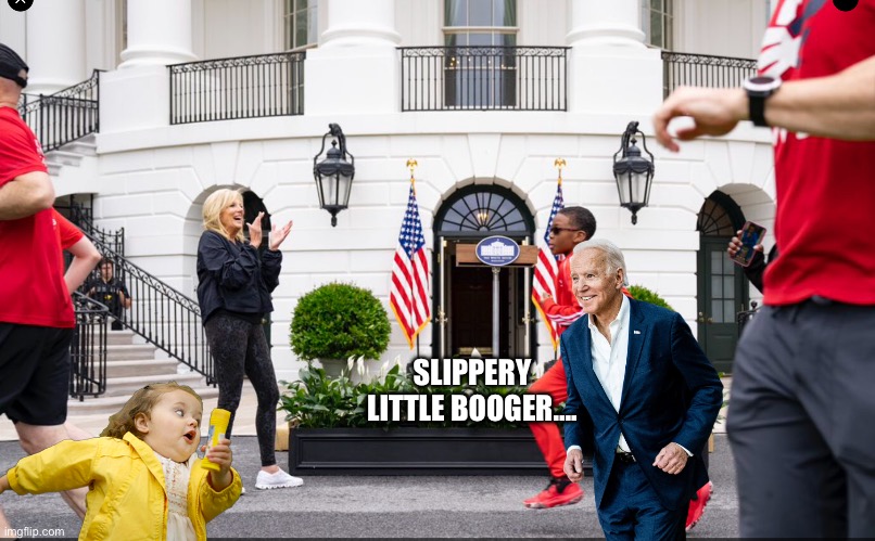 SLIPPERY LITTLE BOOGER…. | image tagged in creepy joe biden,republicans,donald trump | made w/ Imgflip meme maker