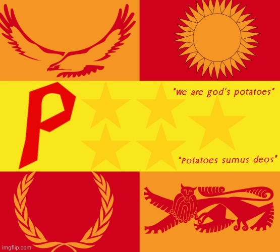 New flag, waiting for potats approval (ask if you wanna know what the symbols mean) | made w/ Imgflip meme maker