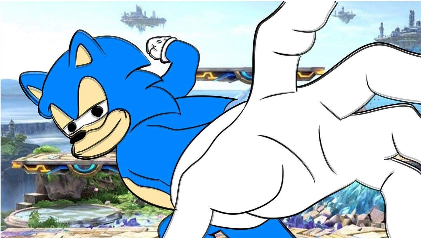High Quality sonic pepe punch Blank Meme Template