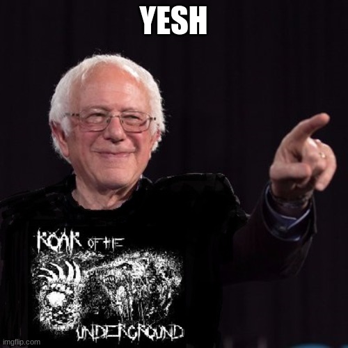 Metal Bernie | YESH | image tagged in metal bernie | made w/ Imgflip meme maker