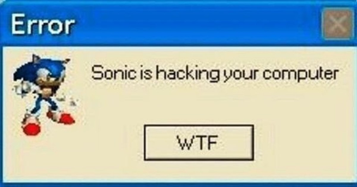 High Quality sonic is hacking your computer Blank Meme Template