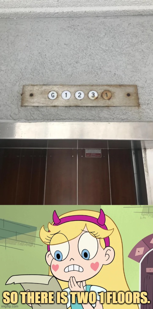 SO THERE IS TWO 1 FLOORS. | image tagged in star butterfly wtf did i just read,you had one job,star vs the forces of evil,memes | made w/ Imgflip meme maker