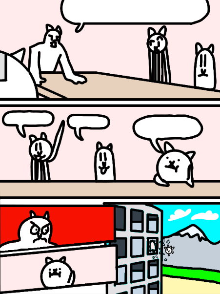 High Quality Boardroom Meeting Battle Cats Blank Meme Template
