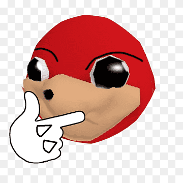 ugandan knuckles thinking Blank Meme Template