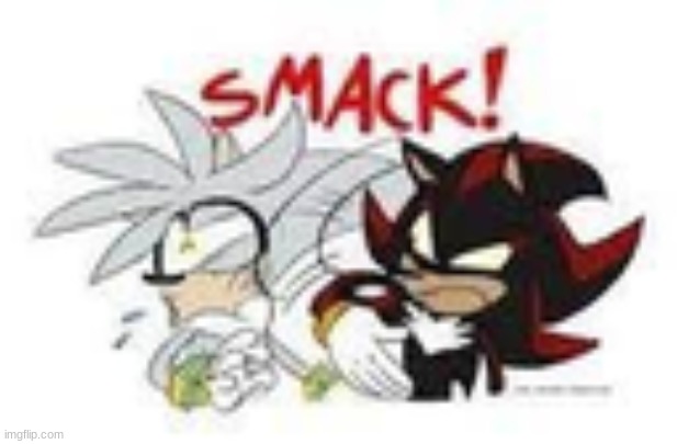 shadow smacking silver | image tagged in shadow smacking silver | made w/ Imgflip meme maker