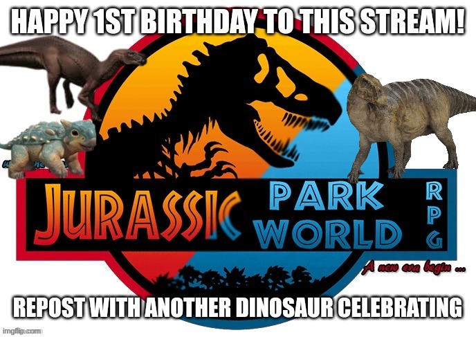 image tagged in jurassic park,jurassic world,dinosaur,anniversary | made w/ Imgflip meme maker