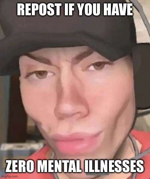 Irl scout | REPOST IF YOU HAVE; ZERO MENTAL ILLNESSES | image tagged in irl scout | made w/ Imgflip meme maker