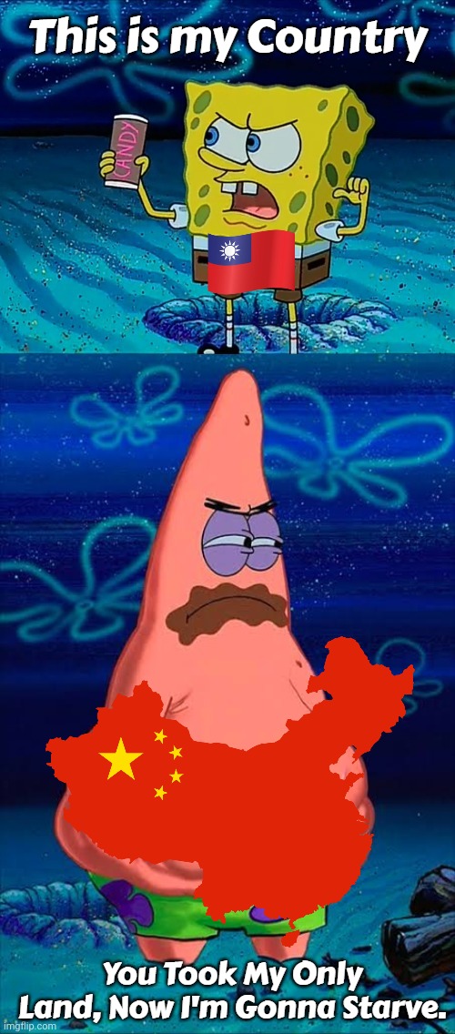 You took my only food Now I'm gonna starve Patrick | This is my Country; You Took My Only Land, Now I'm Gonna Starve. | image tagged in you took my only food now i'm gonna starve patrick,slavic,china | made w/ Imgflip meme maker