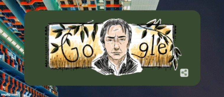 Google remembering Alan Rickman | made w/ Imgflip meme maker