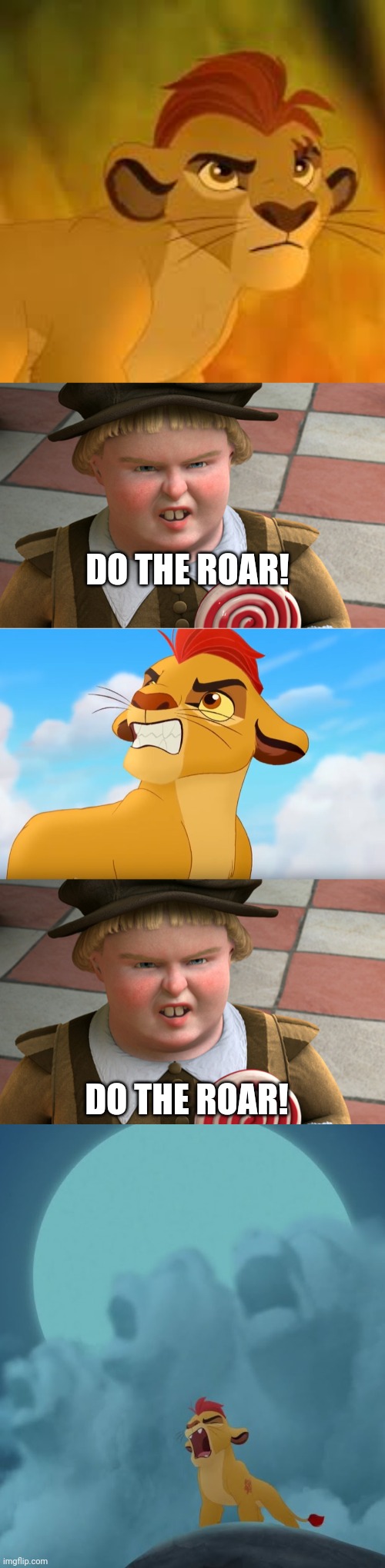 Do The Roar! | DO THE ROAR! DO THE ROAR! | image tagged in kion,the lion guard,shrek,do the roar meme,disney,disney junior | made w/ Imgflip meme maker