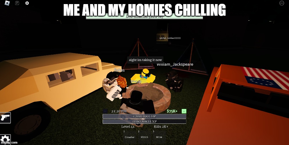 game: aniphobia | ME AND MY HOMIES CHILLING | image tagged in aniphobia | made w/ Imgflip meme maker