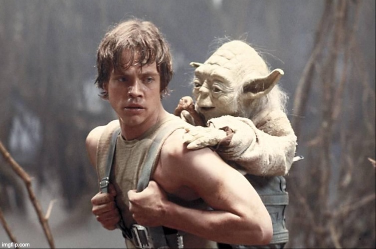 Luke Jedi Training | image tagged in luke jedi training | made w/ Imgflip meme maker