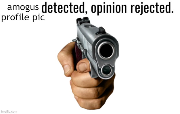 Atheist Detected, Opinion Rejected | amogus profile pic | image tagged in atheist detected opinion rejected | made w/ Imgflip meme maker