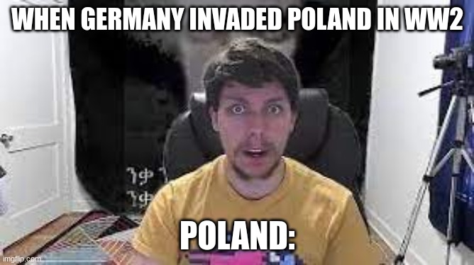 WW2 | WHEN GERMANY INVADED POLAND IN WW2; POLAND: | image tagged in the fog is coming | made w/ Imgflip meme maker