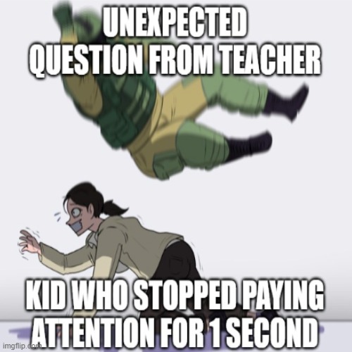 Sorry this one is so stretched out. | image tagged in meme,school,rainbow six - fuze the hostage,student,teacher,question | made w/ Imgflip meme maker