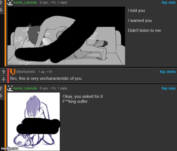 mf actually sent me porn, wtf | made w/ Imgflip meme maker