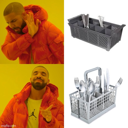 Dishwasher problems | image tagged in memes,drake hotline bling | made w/ Imgflip meme maker