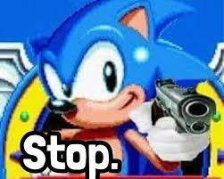 High Quality sonic stop Blank Meme Template