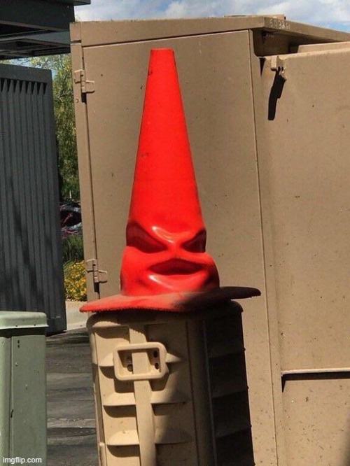 evil cone | made w/ Imgflip meme maker
