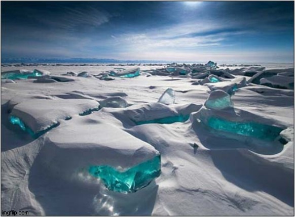 Lake Baikal In Winter | image tagged in lake,frozen,russia | made w/ Imgflip meme maker