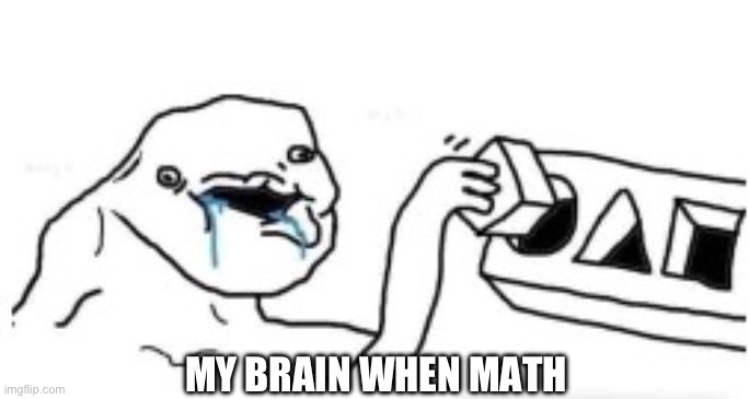 Fr | MY BRAIN WHEN MATH | image tagged in so true memes | made w/ Imgflip meme maker
