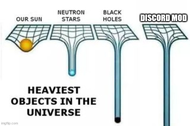 heaviest objects | DISCORD MOD | image tagged in heaviest objects | made w/ Imgflip meme maker