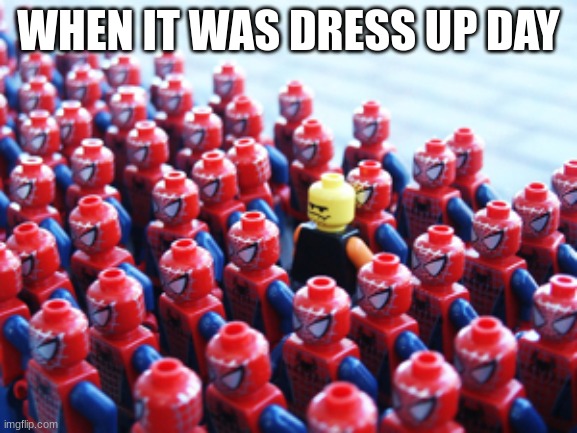 Odd One Out | WHEN IT WAS DRESS UP DAY | image tagged in odd one out | made w/ Imgflip meme maker