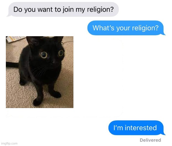 all hail Jinx | image tagged in do you want to join my religion | made w/ Imgflip meme maker