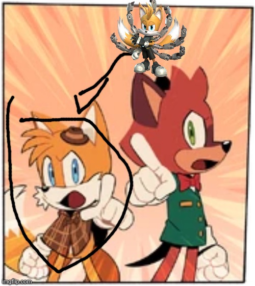 Tails and Barry | image tagged in tails and barry | made w/ Imgflip meme maker