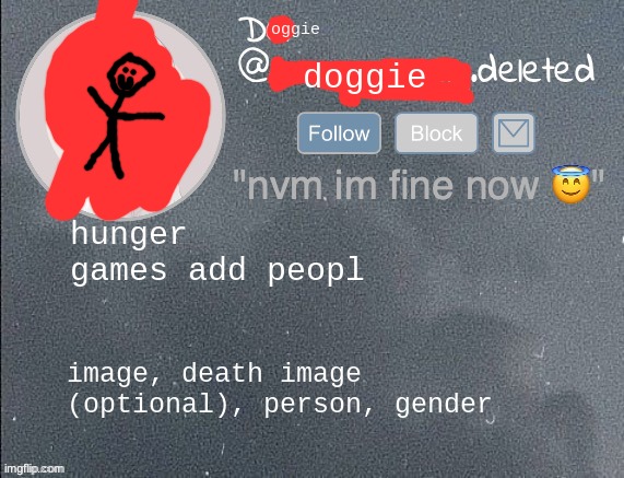del real 2.5!!! | hunger games add peopl; image, death image (optional), person, gender | image tagged in del real 2 5 | made w/ Imgflip meme maker