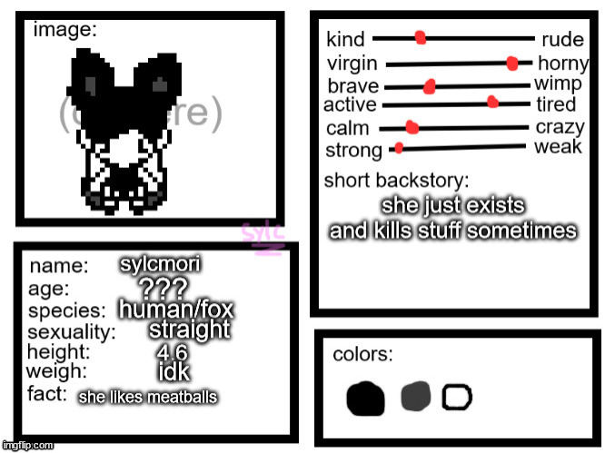 made a oc list template thingy (link in comments) | made w/ Imgflip meme maker