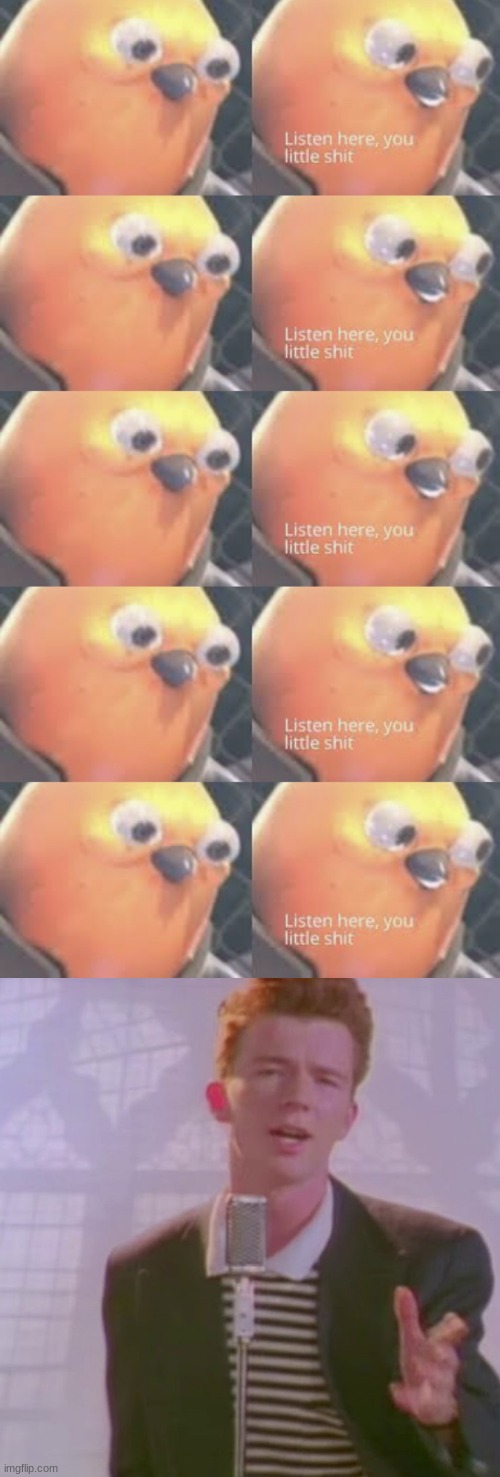 *smiley face* | image tagged in listen here you little shit bird | made w/ Imgflip meme maker