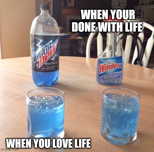 WHEN YOUR DONE WITH LIFE; WHEN YOU LOVE LIFE | image tagged in funny | made w/ Imgflip meme maker