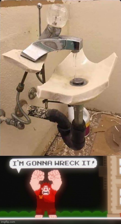 Sink a wreck | image tagged in wreck it ralph,sink,sinks,you had one job,memes,fails | made w/ Imgflip meme maker
