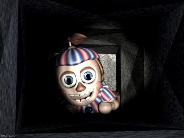 Balloon Boy in Vent | image tagged in balloon boy in vent | made w/ Imgflip meme maker
