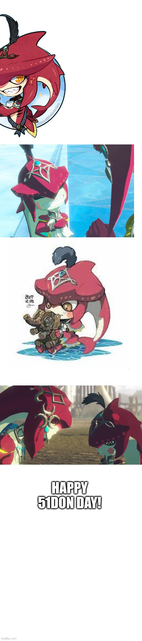 Baby Sidon because why not? (Pearlfan note: CUTEEEE) | HAPPY 51DON DAY! | image tagged in the legend of zelda,the legend of zelda breath of the wild,oh wow are you actually reading these tags | made w/ Imgflip meme maker