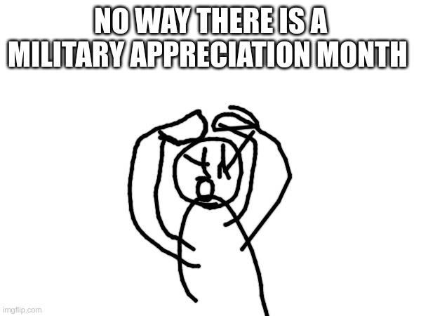 NO WAY THERE IS A MILITARY APPRECIATION MONTH | made w/ Imgflip meme maker