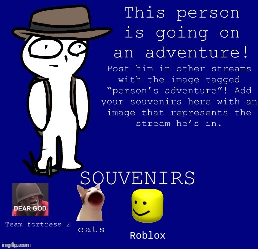 Guessed the font.. | Roblox | image tagged in persons adventure,traveling | made w/ Imgflip meme maker