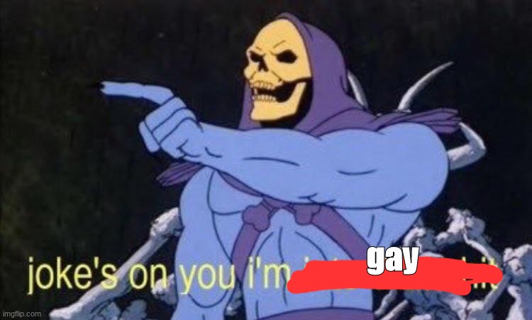 Joke's on you I'm into that shit. | gay | image tagged in joke's on you i'm into that shit | made w/ Imgflip meme maker