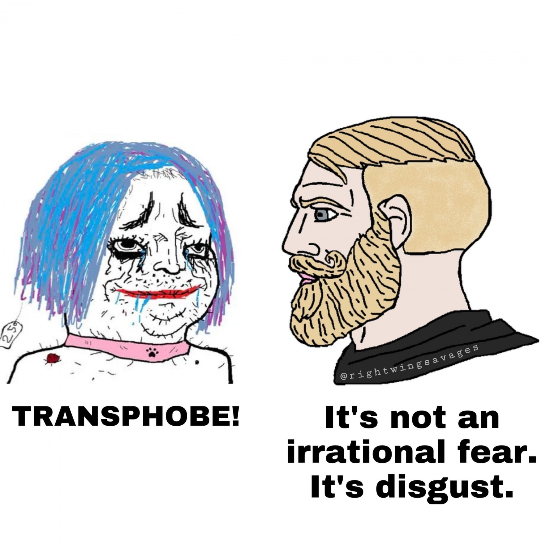 Soytranny vs chad Meme Generator - Imgflip