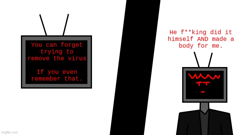 this happened. so now they are two separate characters. | made w/ Imgflip meme maker