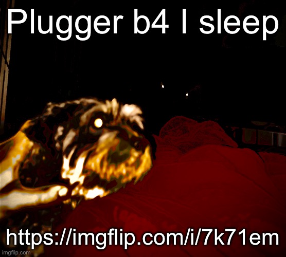yk | Plugger b4 I sleep; https://imgflip.com/i/7k71em | made w/ Imgflip meme maker