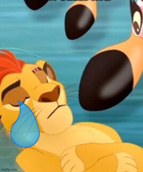 Kion crying in his sleep | image tagged in kion sleeping for no reason | made w/ Imgflip meme maker