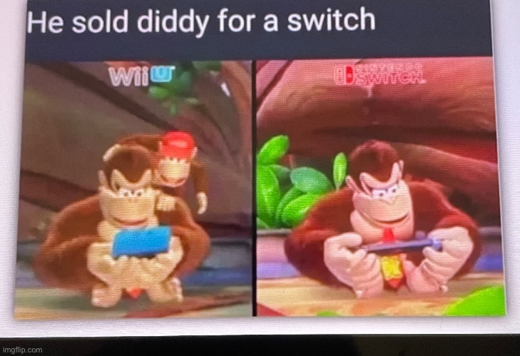 He sold diddy for a switch. (I reposted this) | image tagged in nintendo,gaming,donkey kong | made w/ Imgflip meme maker