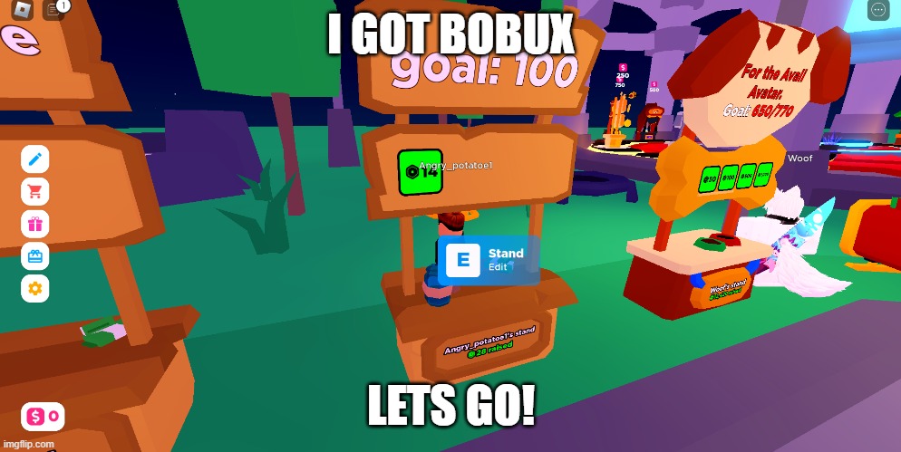 yay :D | I GOT BOBUX; LETS GO! | image tagged in robux,pls donate | made w/ Imgflip meme maker