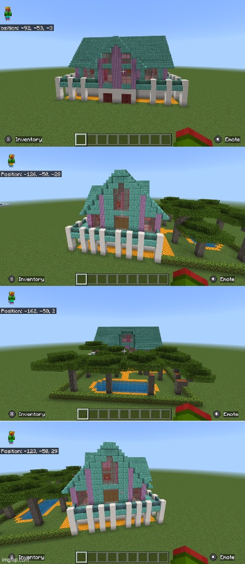 A house I’ve been working on - I will probably work on the interior today | image tagged in minecraft | made w/ Imgflip meme maker